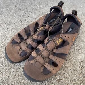 Timberland Men’s Brown Earth Keeper Belknap Sport Sandals Anti Fatigue Size 12